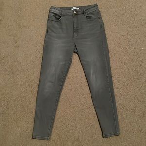 Zara high waist jeans gray size 10
